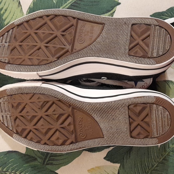 Converse All Star Chuck Taylor Black White High top size 7 women's men's 5 euc - Picture 6 of 11